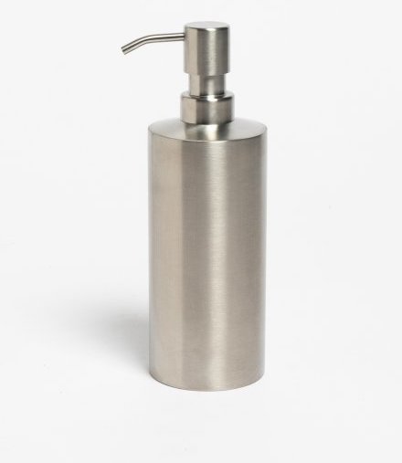 [165616] Dispenser Acero Negro Mate Cilindro Alto 21 Cm