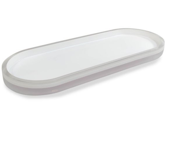 BANDEJA BLANCO CRISTAL 30x12x2