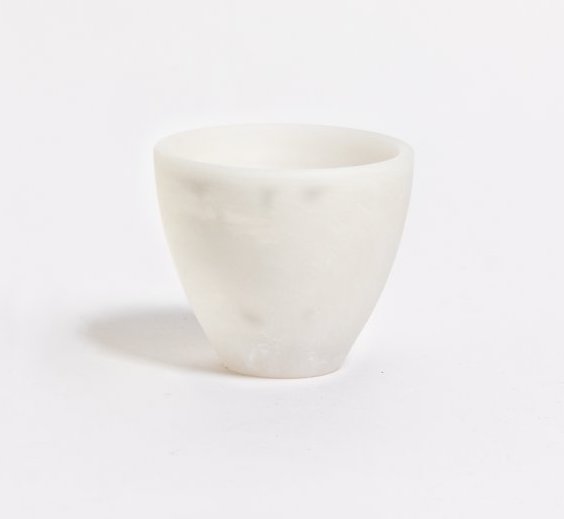 RECIPIENTE VASO NACARADO BLANCO 6X9CM