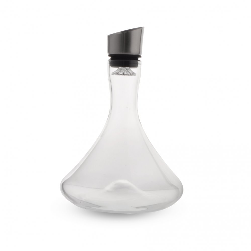 [2561190] Decantador De Vino Con Base Irregular Con Tapa De Metal Con Filtro