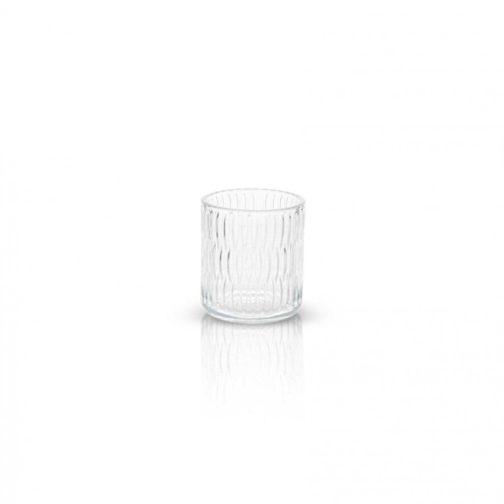 [2561200] Candelabro De Vidrio Óvalos Alargados 8X9Cm