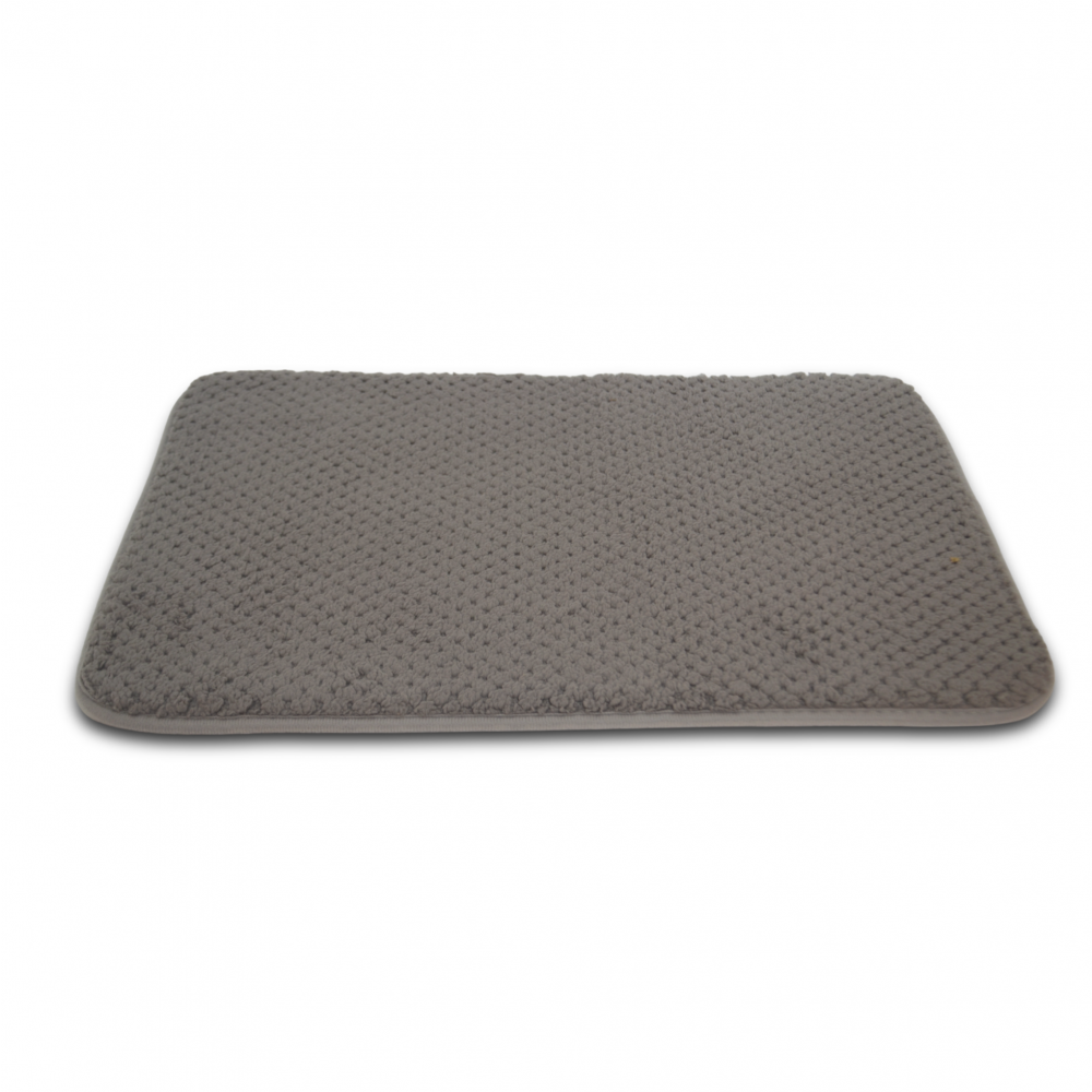 ALFOMBRA MICROFIBRA 40 X 60 CM TOPITOS GRIS