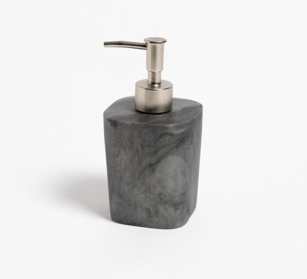 [165287] Dispenser Cuadrado Nacarado Gris Oscuro 17Cm