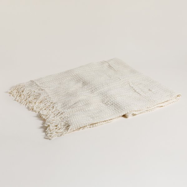 [4111044] Manta Crema Amelie 130X200 Cm Fibra Acrilica