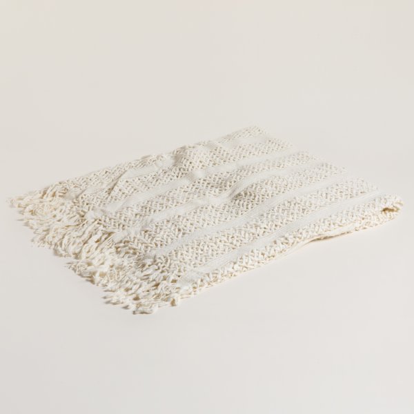[4111046] Manta Crema Pauline 130X200 Cm