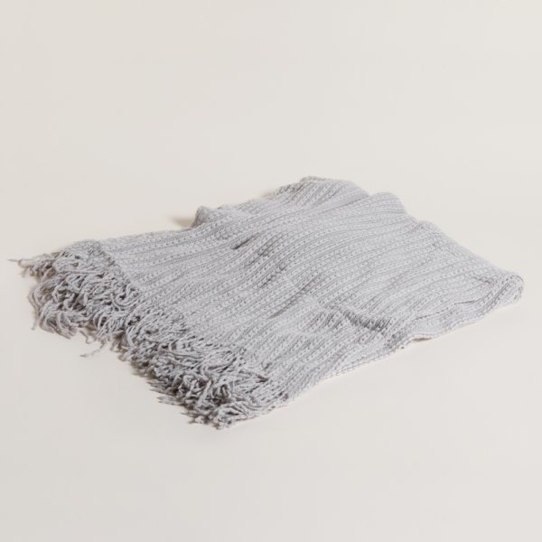 [4111047] Manta Gris Amelie 130X200 Cm