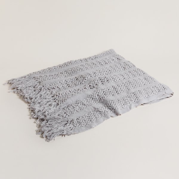 [4111058] Manta Gris Camille 130X200 Cm