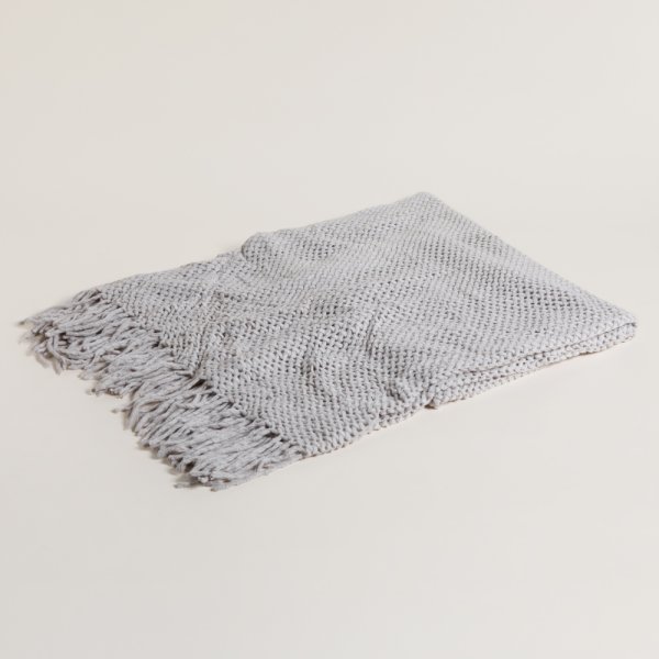 [4111069] Manta Gris Pauline 130X200 Cm