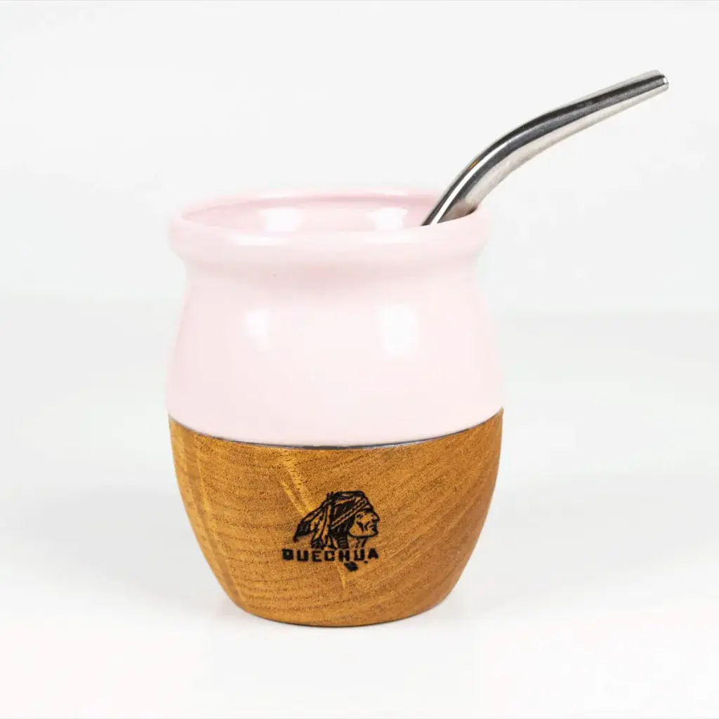 MATE QUECHUA MADERA ROSA