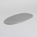 Bandeja Plana Capri Grey 43X22 Cm Vassa Home