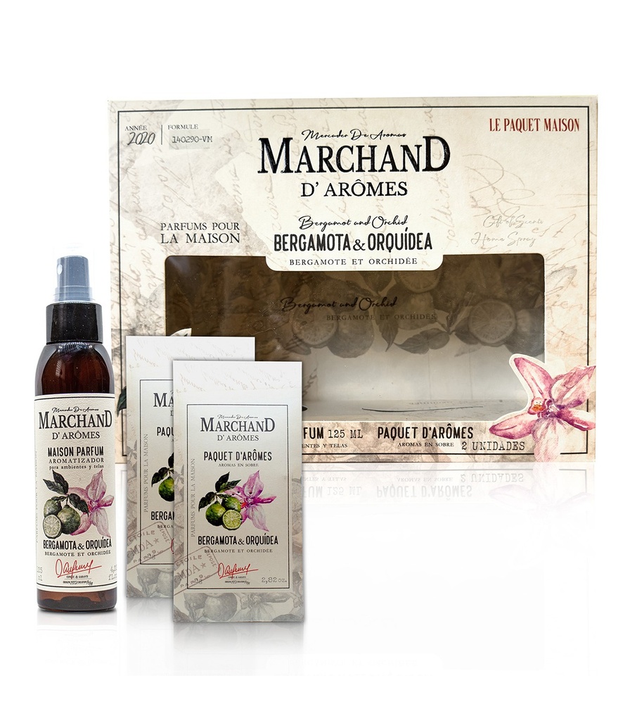 LE PAQUET MAISON MARCHAND D AROMES BERGAMOTA Y ORQUÍDEA