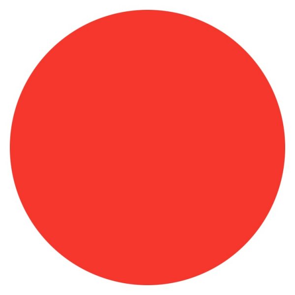 Individual Pvc Redondo 40 Cm Rojo