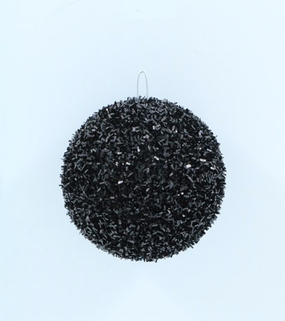 PELOTA NAVIDAD X 6 6 CM NEGRA