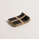 Set X 4 Bandejitas Japandi Ebano 13X9,5 Cm