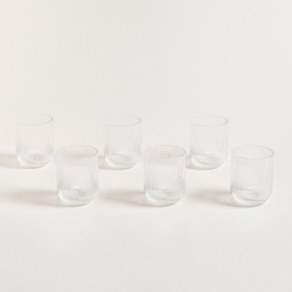 SET X 6 VASOS BAJOS DE VIDRIO KINGDOM TRANSPARENTE