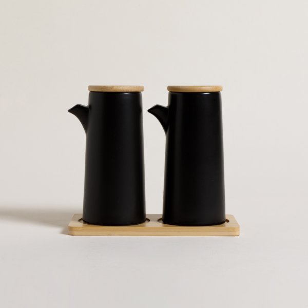 [411132] Set Aceitera Y Vinagrera Tokio Black 400 Ml