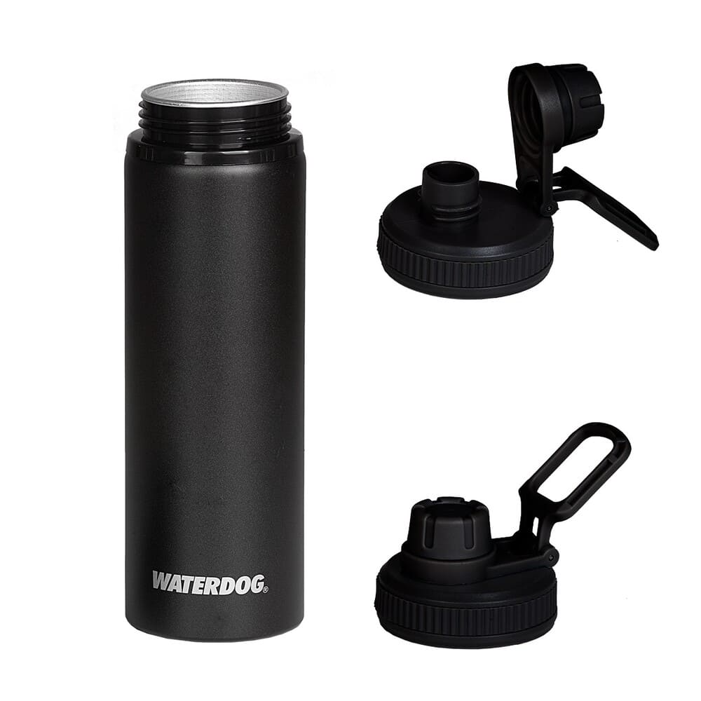 BOTELLA DEPORTIVA ALUMINIO 750 CC NEGRO WATERDOG