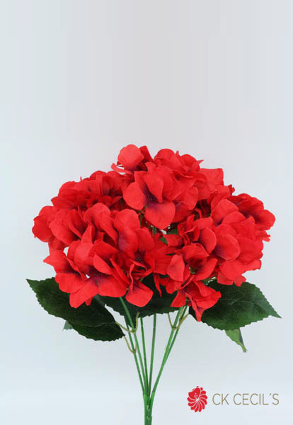 [413463] Hydrangea Bush X 48 Cm Red