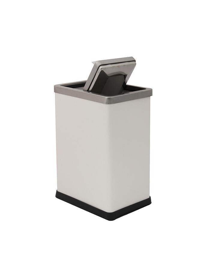 [141041] Cesto Rectangular 10L Con Tapa Basculante. Medidas: 23X16X32 Cm Tbm231632