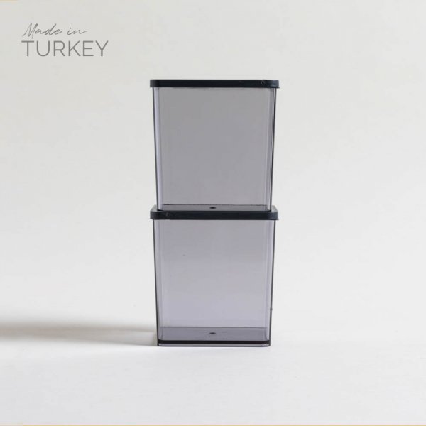 [4111170] Set X 2 Recipientes Fume Tapa Slim Encastre 600 Ml