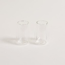 Set X 2 Mugs Doble Vidrio Sin Asa 140 Ml