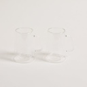 Set X 2 Mugs Conico Doble Vidrio 300 Ml
