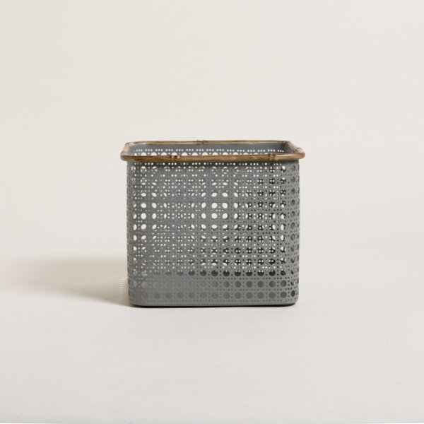 [4111237] Porta Maceta Toledo Gris 20X20X16 Cm