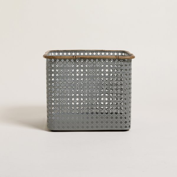 [4111243] Porta Maceta Toledo Gris Grey 23X23X18 Cm