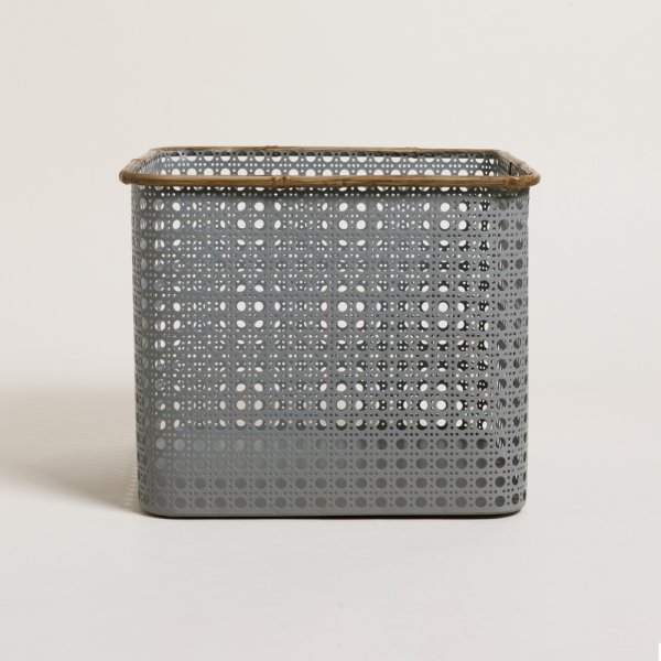 [4111248] Porta Maceta Toledo Gris 25X25X21 Cm