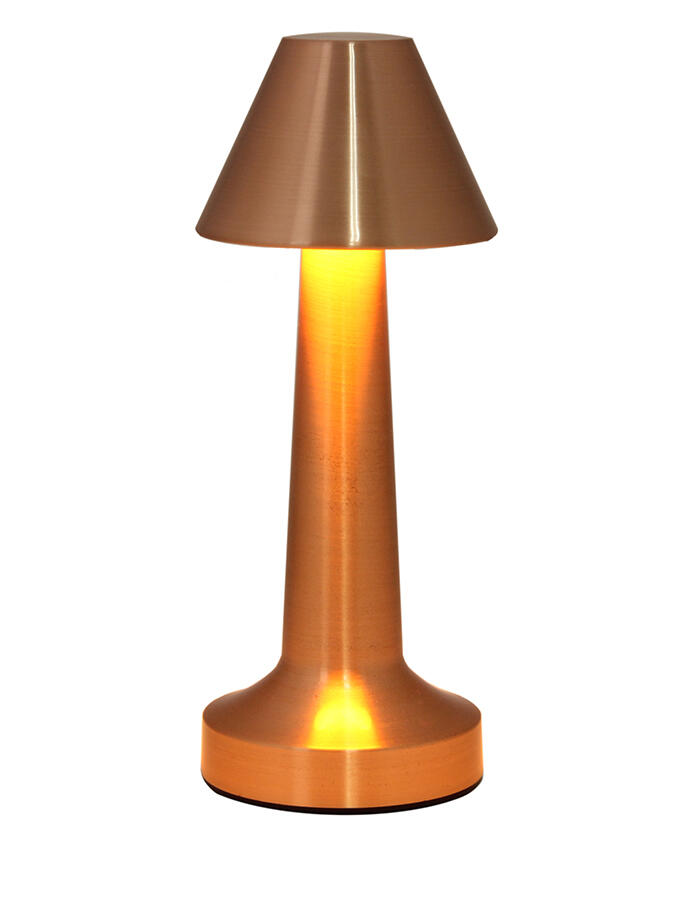 Velador Led Tactil 9 X 21 Bronce Usb Fl1013