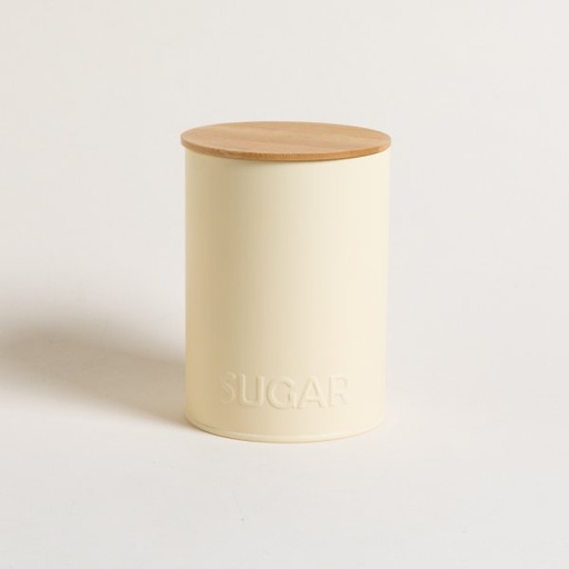 [411007] LATA REDONDA TAPA BAMBOO CREAM SUGAR 11X15 CM