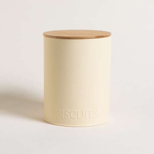 [411235] LATA REDONDA TAPA BAMBOO CREAM BISCUITS 13,5X17,5 CM