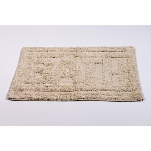 [380210] ALFOMBRA DE BAÑO 40 X 60 CM BATH CON RAYAS OBLICUAS NATURAL