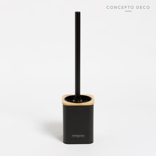 [165323] ESCOBILLA CUADRADA BAMBOO LISO NEGRO 39CM