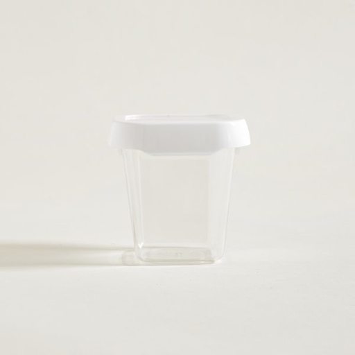 [4111147] TUPPER RECTANGULAR DE ACRILICO CON TAPA BLANCA 600 ML