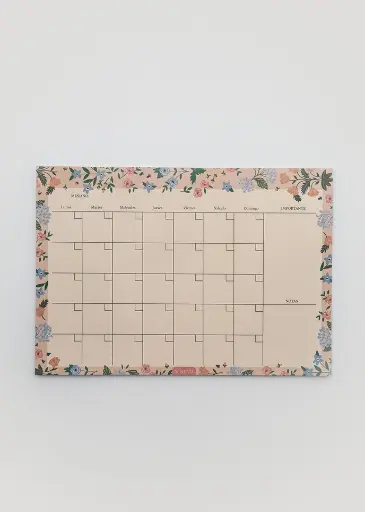 [191104] PLANNER MENSUAL 24 HOJAS FLORES FONDO AZUL OLIVERTA