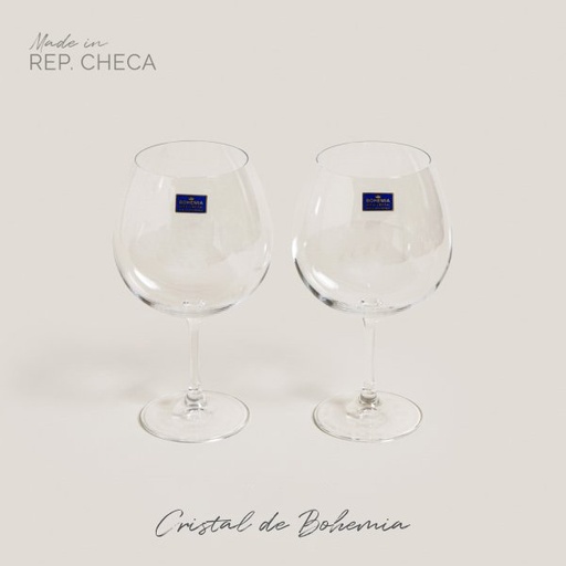 [4112832] SET X 2 COPAS DE CRISTAL DE BOHEMIA GIN TONIC 820 