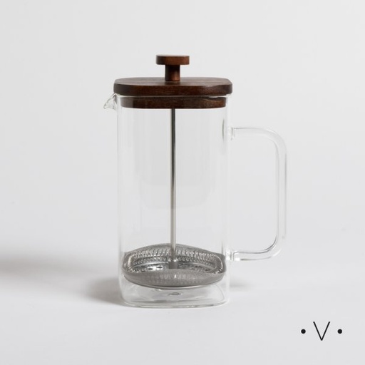 [4112899] CAFETERA CON EMBOLO TAPA ACACIA 1000 ML VASSA HOME