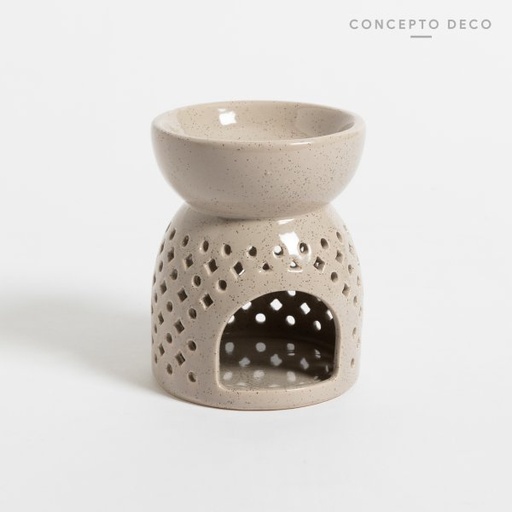 [165282] HORNO DIFUSOR B CÉRAMICA GRIS 12X9CM
