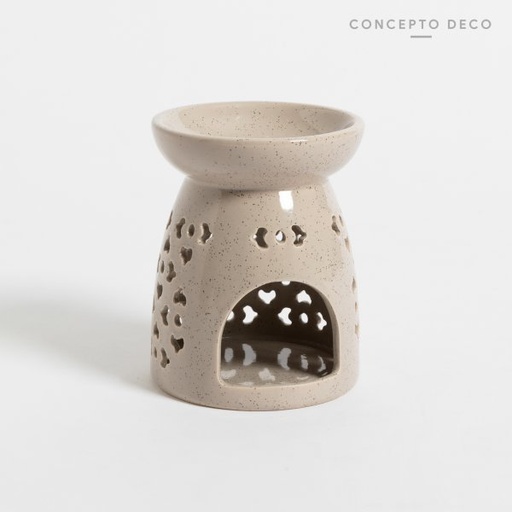 [165283] HORNO DIFUSOR C CÉRAMICA GRIS 12X9CM