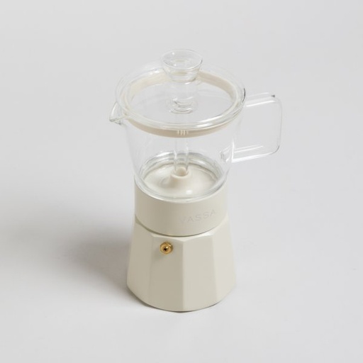 [4113566] CAFETERA TIPO ITALIANA DE BOROSILICATO 240 ML VASSA HOME