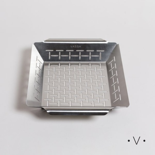 [4113575] BANDEJA PARA PARRILLA DE ACERO INOXIDABLE 35X29 CM VASSA HOME