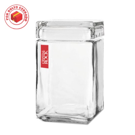 [140254] FRASCO VIDRIO CUADRADO MEDIANO 10 x 10 x 19,5