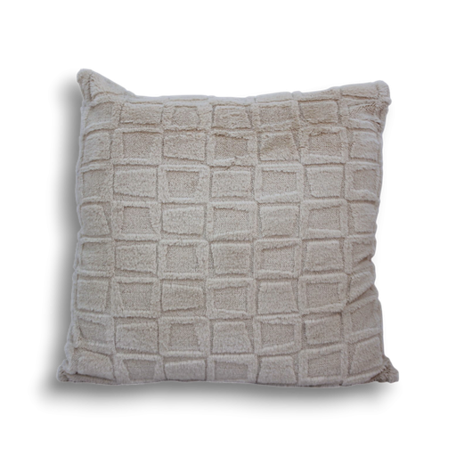 [380233] FUNDA DE ALMOHADÓN 40 X 40 CM TRAMA CUADRADOS GRIS