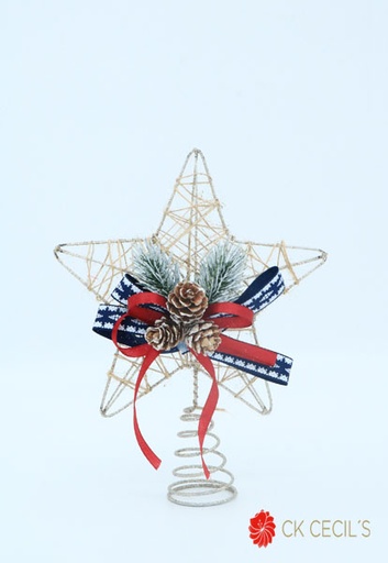 [277459] PUNTAL ESTRELLA 17 X 22 CM. GOLD