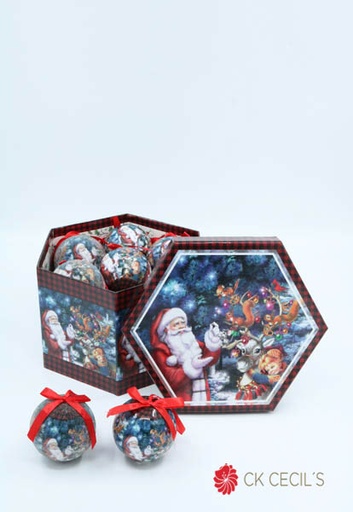 [277678] CAJA BOLAS REGALO X7.5CM.X14PC SHINY FROSTY