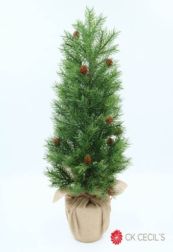 [277628] PINE TREE CON YUTE 61 CM. GREEN