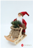 [277495] SANTA EN TRINEO LED 30 CM. RED BROWN