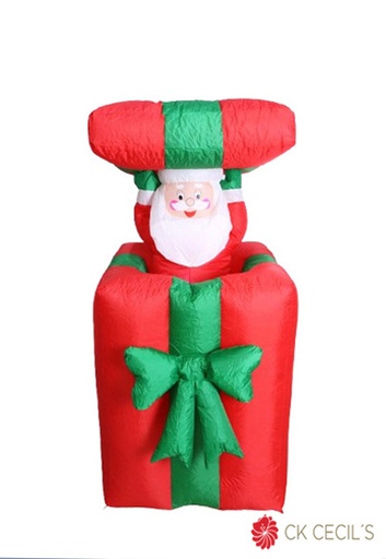[277722] SANTA EN CAJA INFLABLE CON LUZ Y MOVIMIENOT 1.5 AS PHOTO