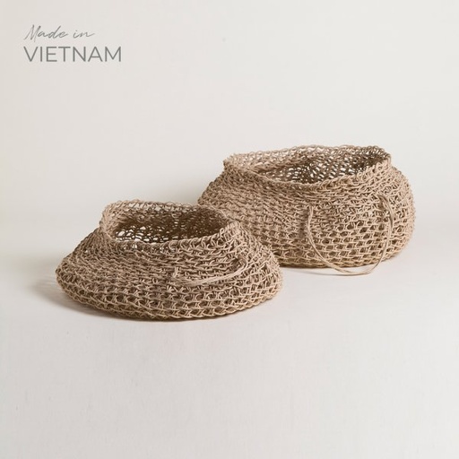 [4114648] SET X 2 CANASTOS REDONDOS VIET 23X40 CM/20X34 CM